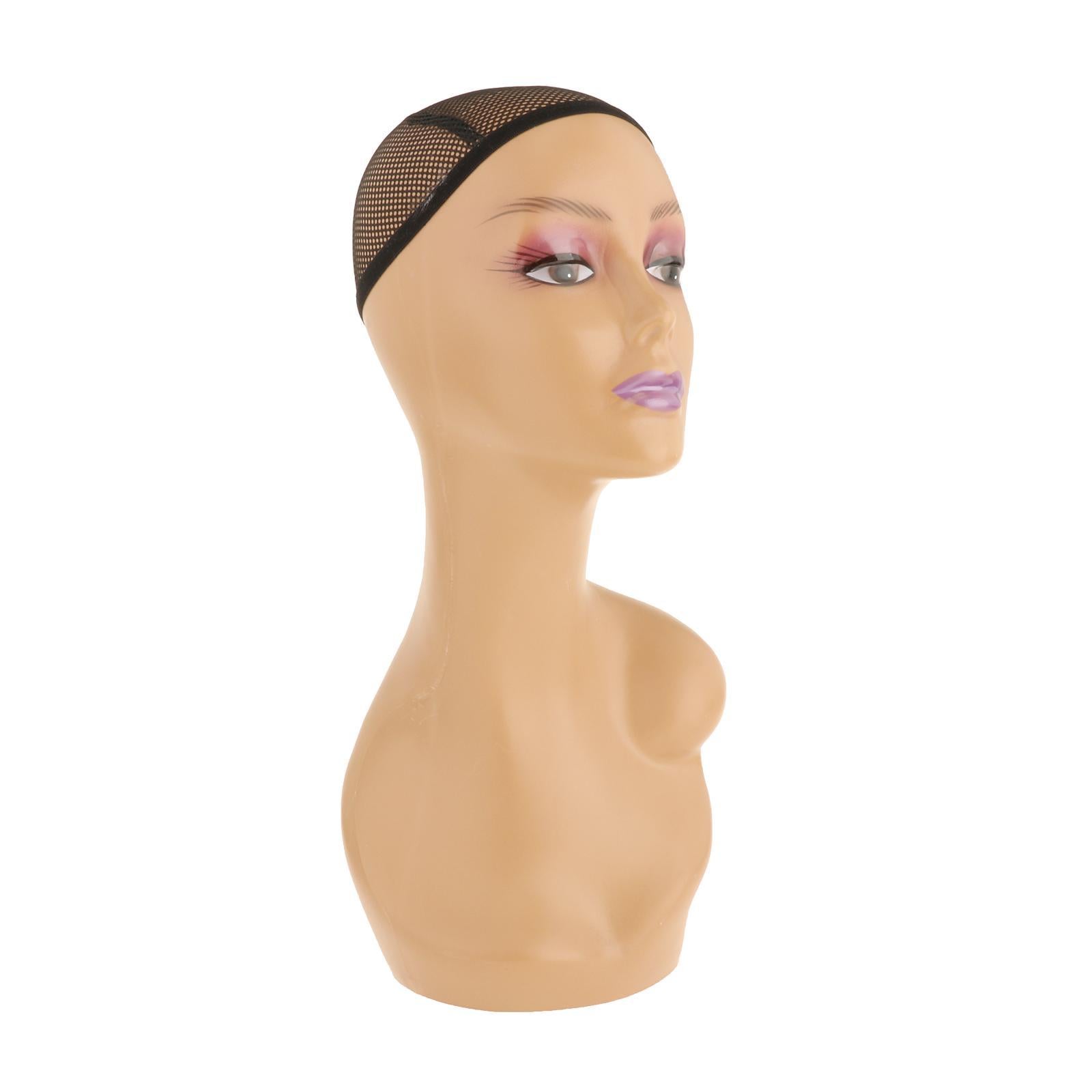 Mannequin Head African American Cosmetology Hair Head Brown left RedPurple