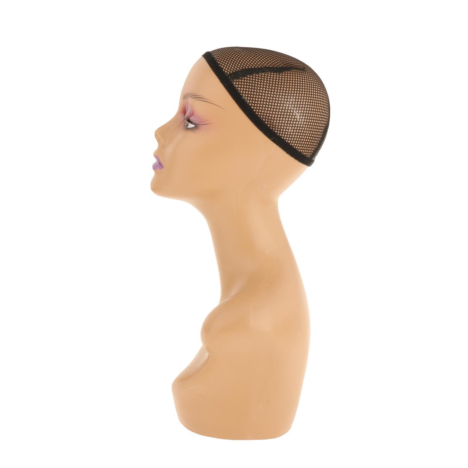 Mannequin Head African American Cosmetology Hair Head Brown left RedPurple