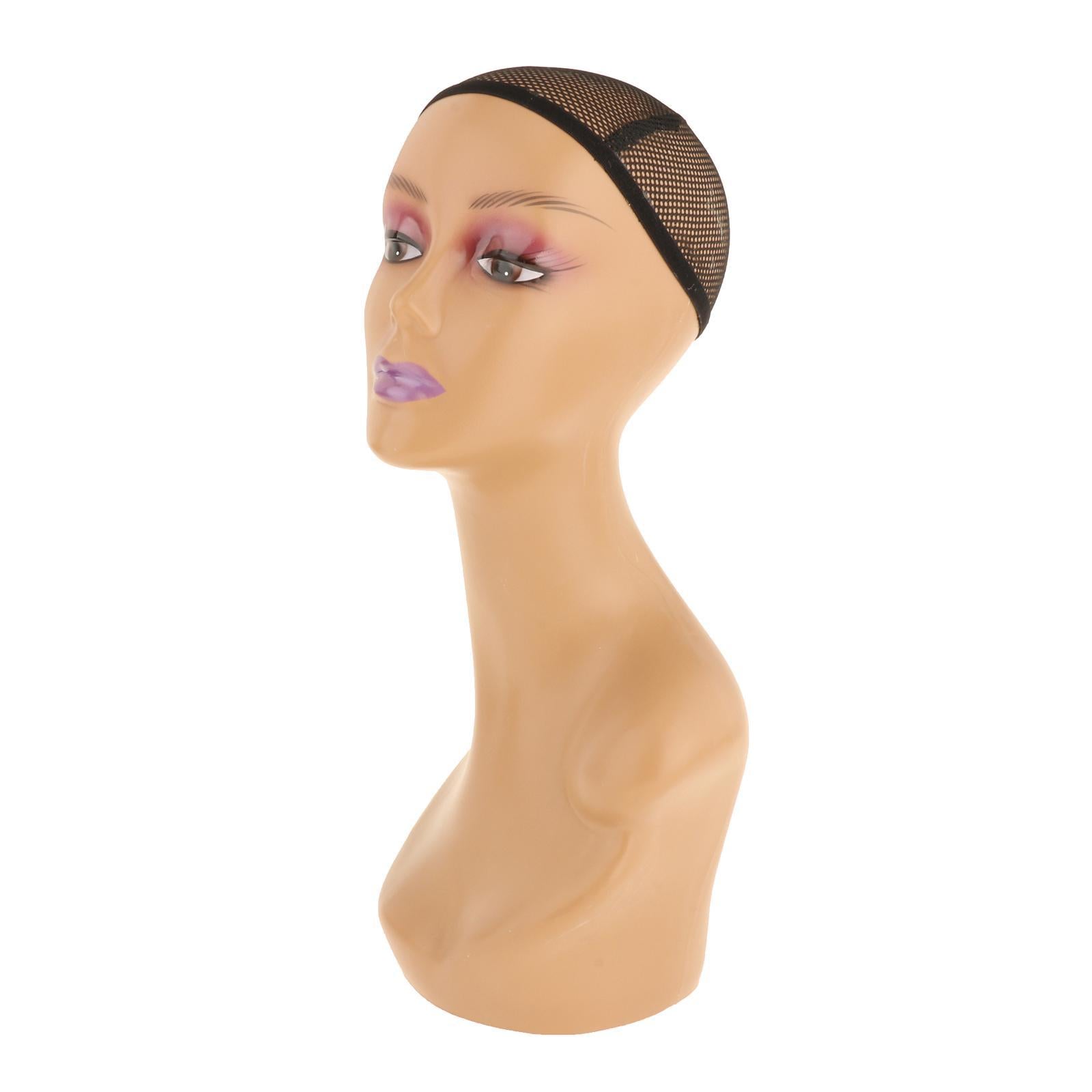 Mannequin Head African American Cosmetology Hair Head Brown left RedPurple