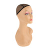 Mannequin Head African American Cosmetology Hair Head Brown left pink red