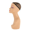 Mannequin Head African American Cosmetology Hair Head Brown left pink red