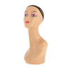 Mannequin Head African American Cosmetology Hair Head Brown left pink red