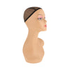 Mannequin Head African American Cosmetology Hair Head Brown left pink red