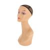 Mannequin Head African American Cosmetology Hair Head Brown left pink red