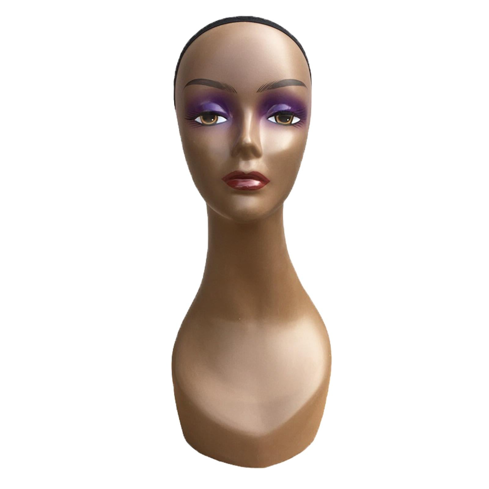 Mannequin Head African American Cosmetology Hair Head Black straight seam