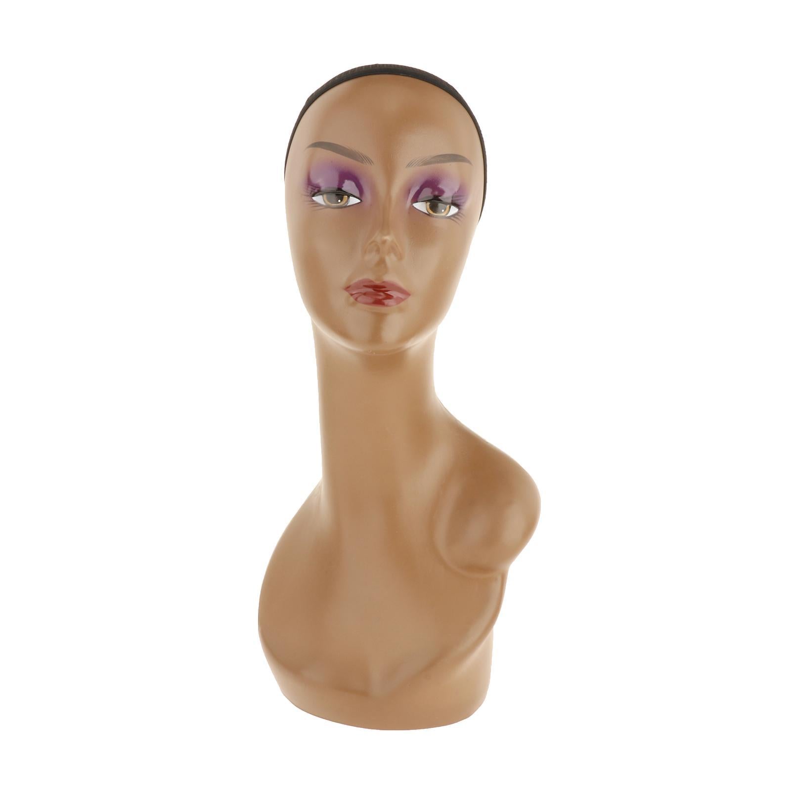 Mannequin Head African American Cosmetology Hair Head Black left seam