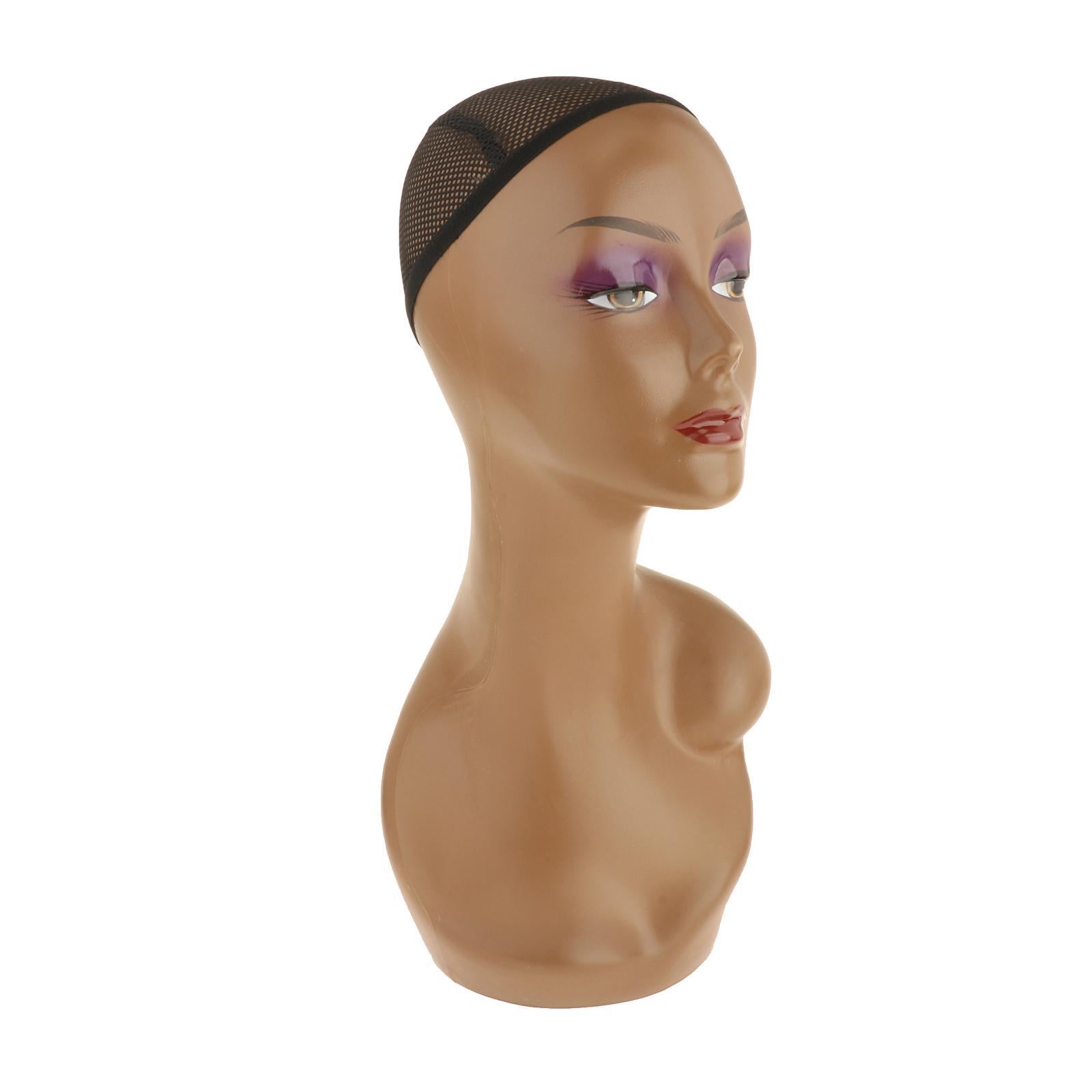 Mannequin Head African American Cosmetology Hair Head Black left seam