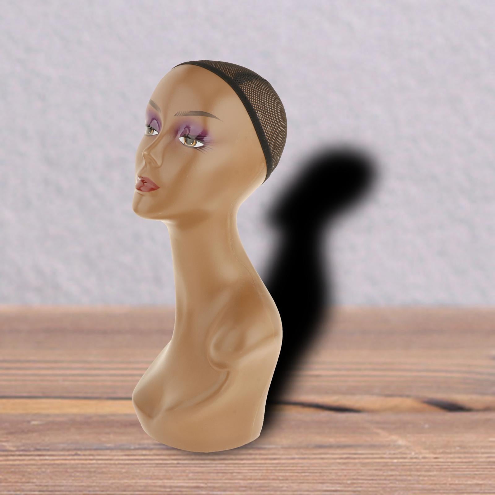 Mannequin Head African American Cosmetology Hair Head Black left seam