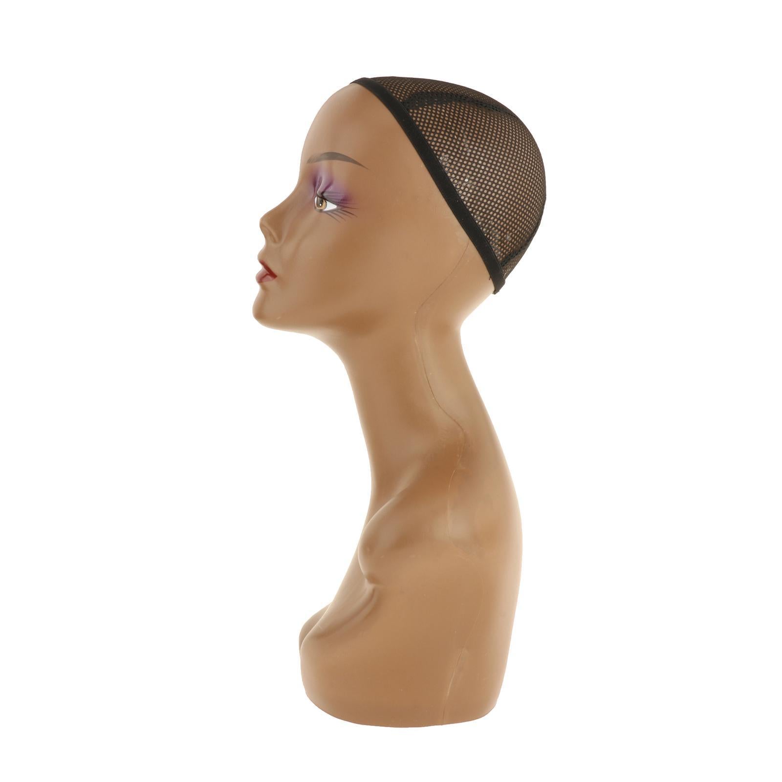 Mannequin Head African American Cosmetology Hair Head Black left seam