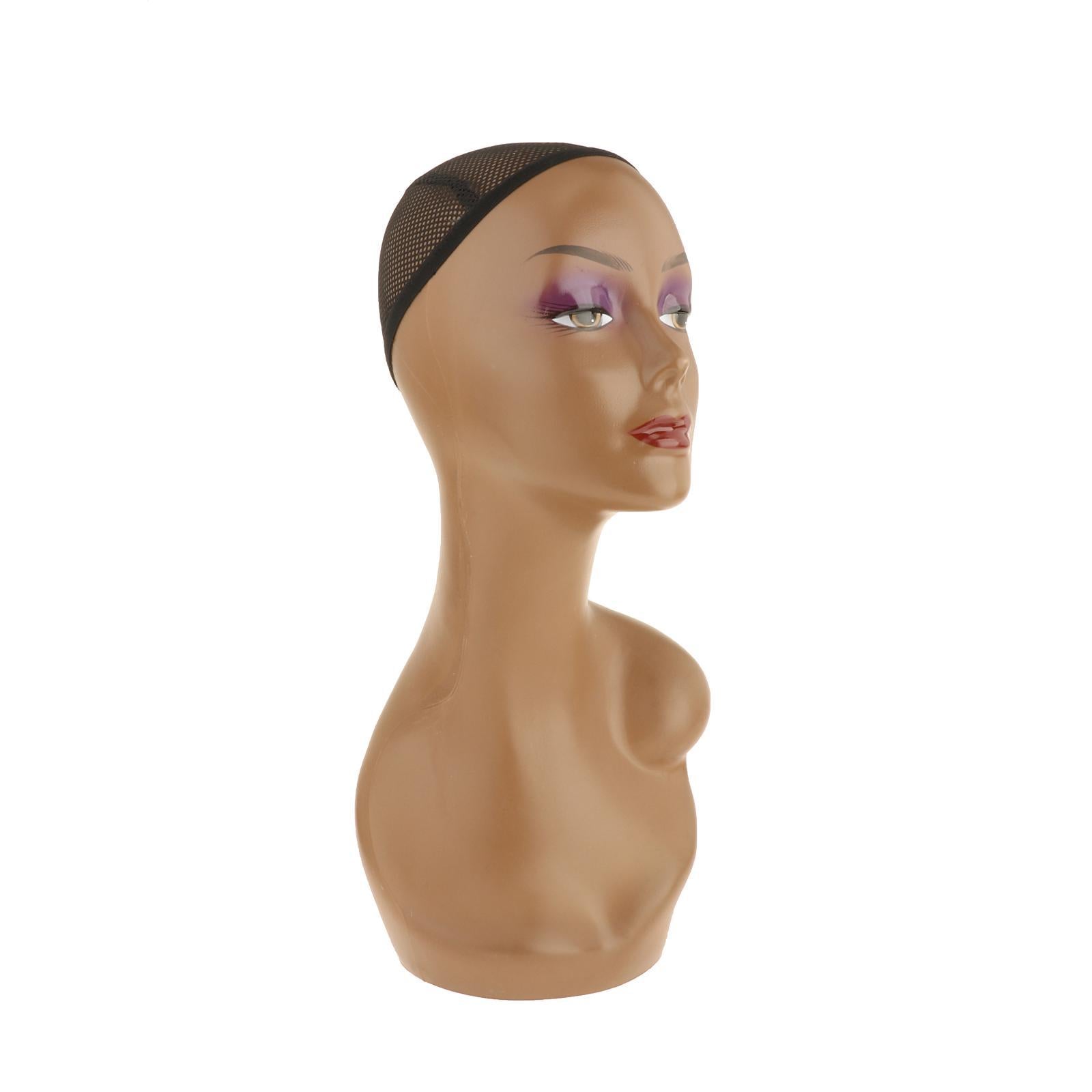 Mannequin Head African American Cosmetology Hair Head Black left seam