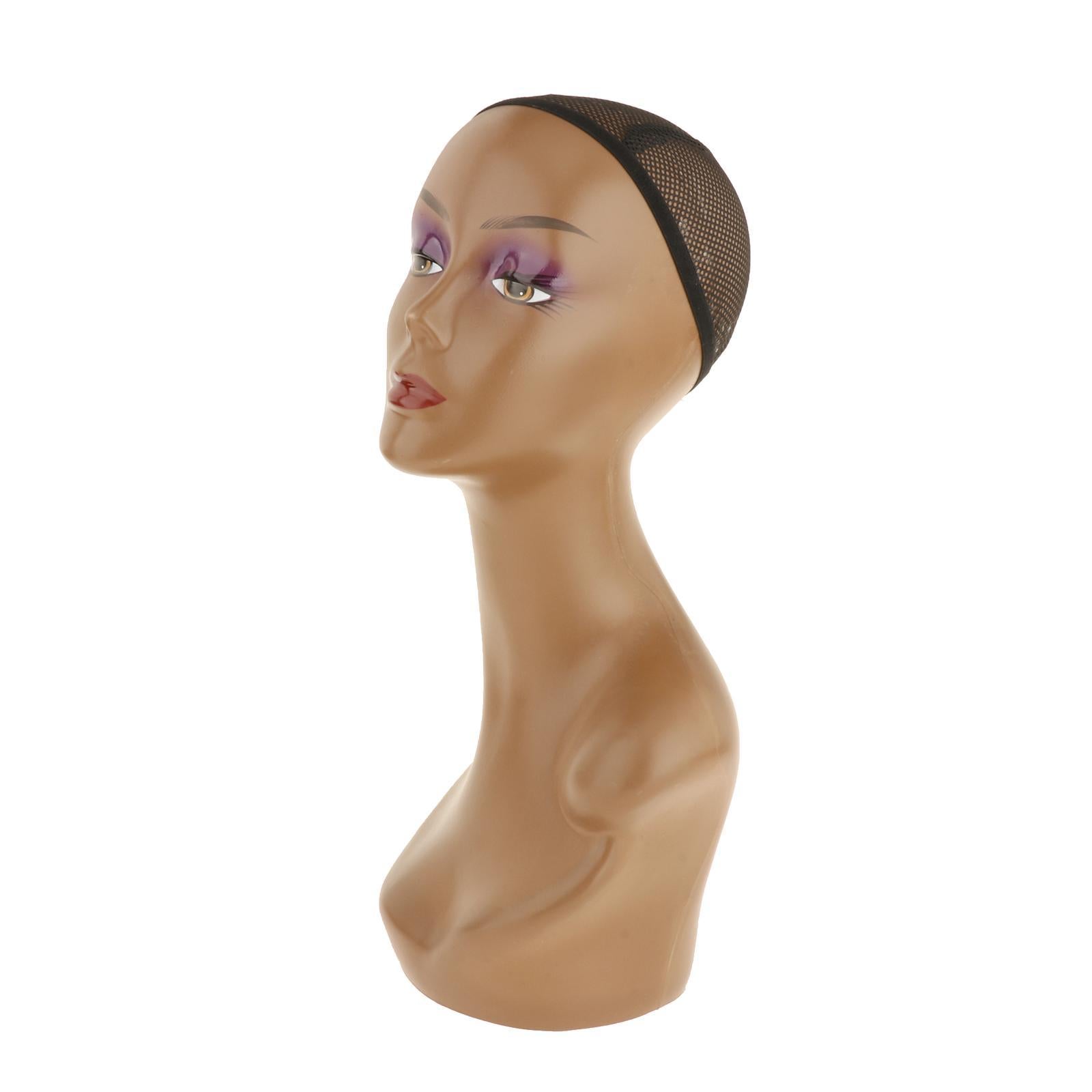 Mannequin Head African American Cosmetology Hair Head Black left seam