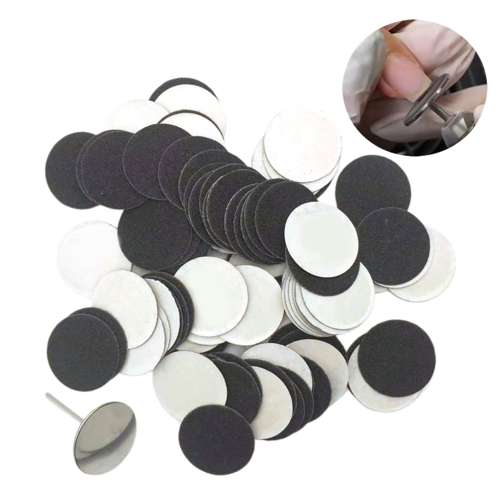 Sand Paper Replacement Pads For Electric Foot File  25mm 80Grit 100Pcs