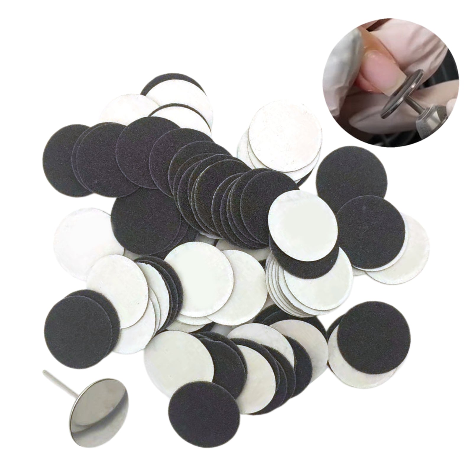 Sand Paper Replacement Pads For Electric Foot File  35mm 240Grit 100Pcs