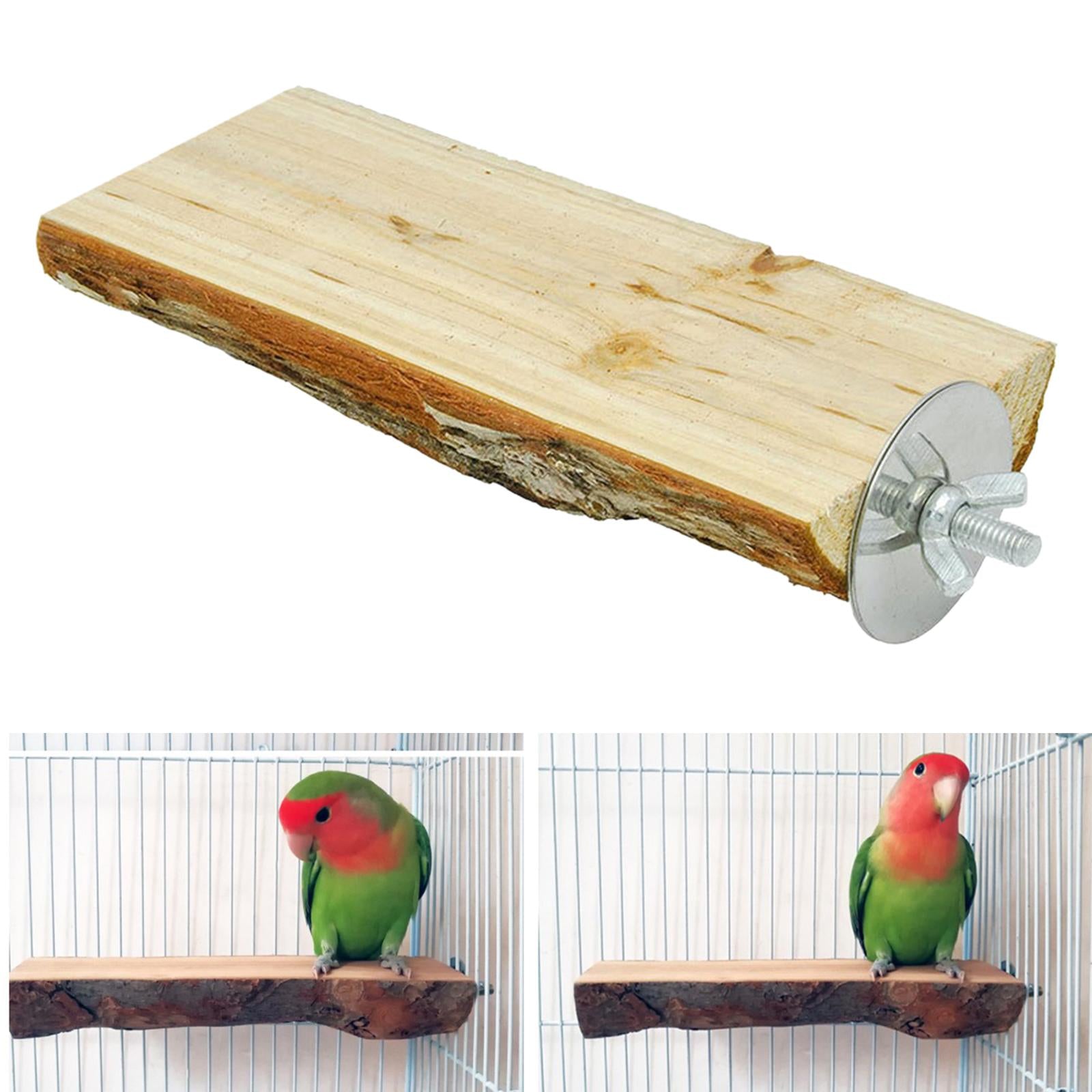 Wood Bird Perch Rest Cage Stand Patform Toy Parrot Branch 5-6cm 18cm