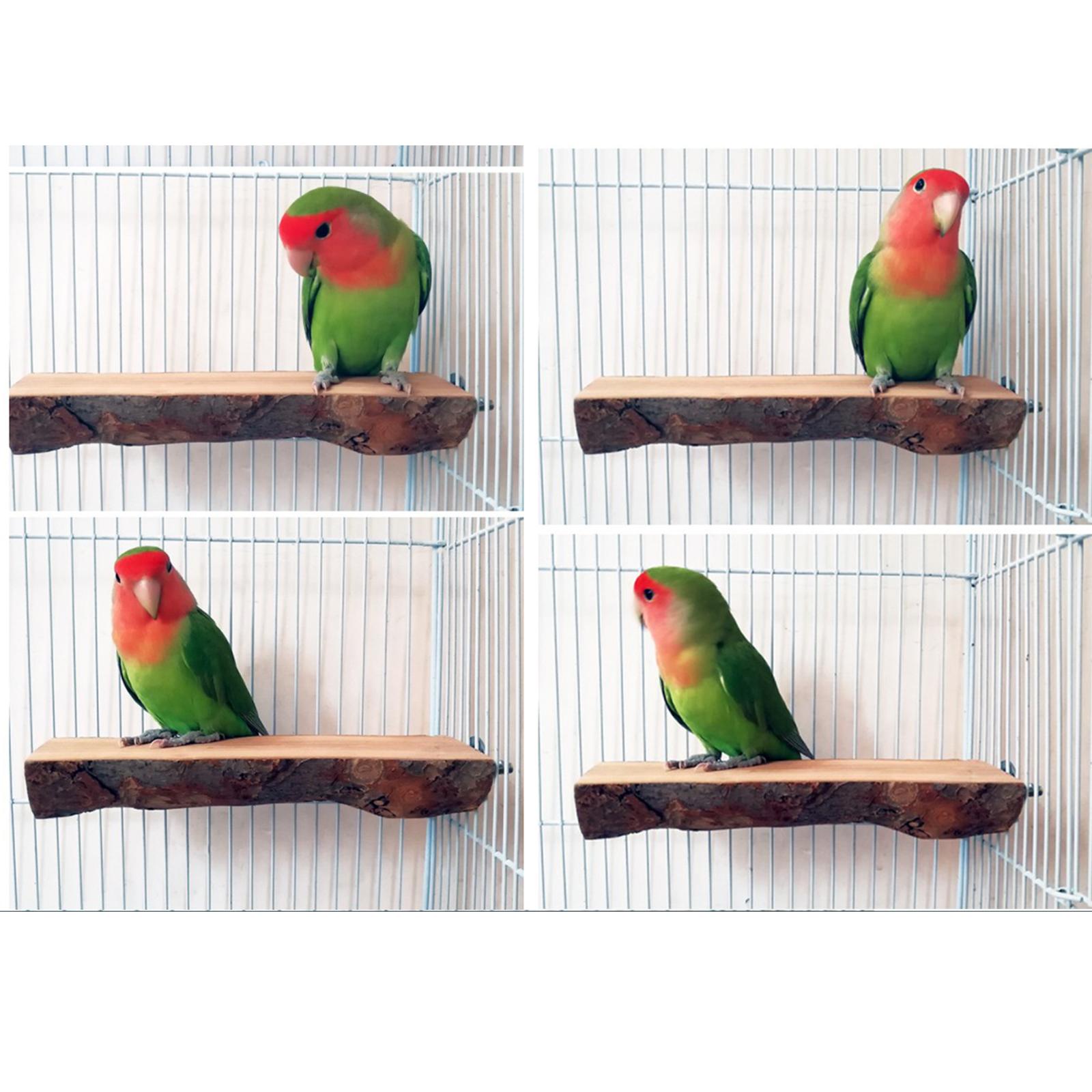 Wood Bird Perch Rest Cage Stand Patform Toy Parrot Branch 5-6cm 18cm