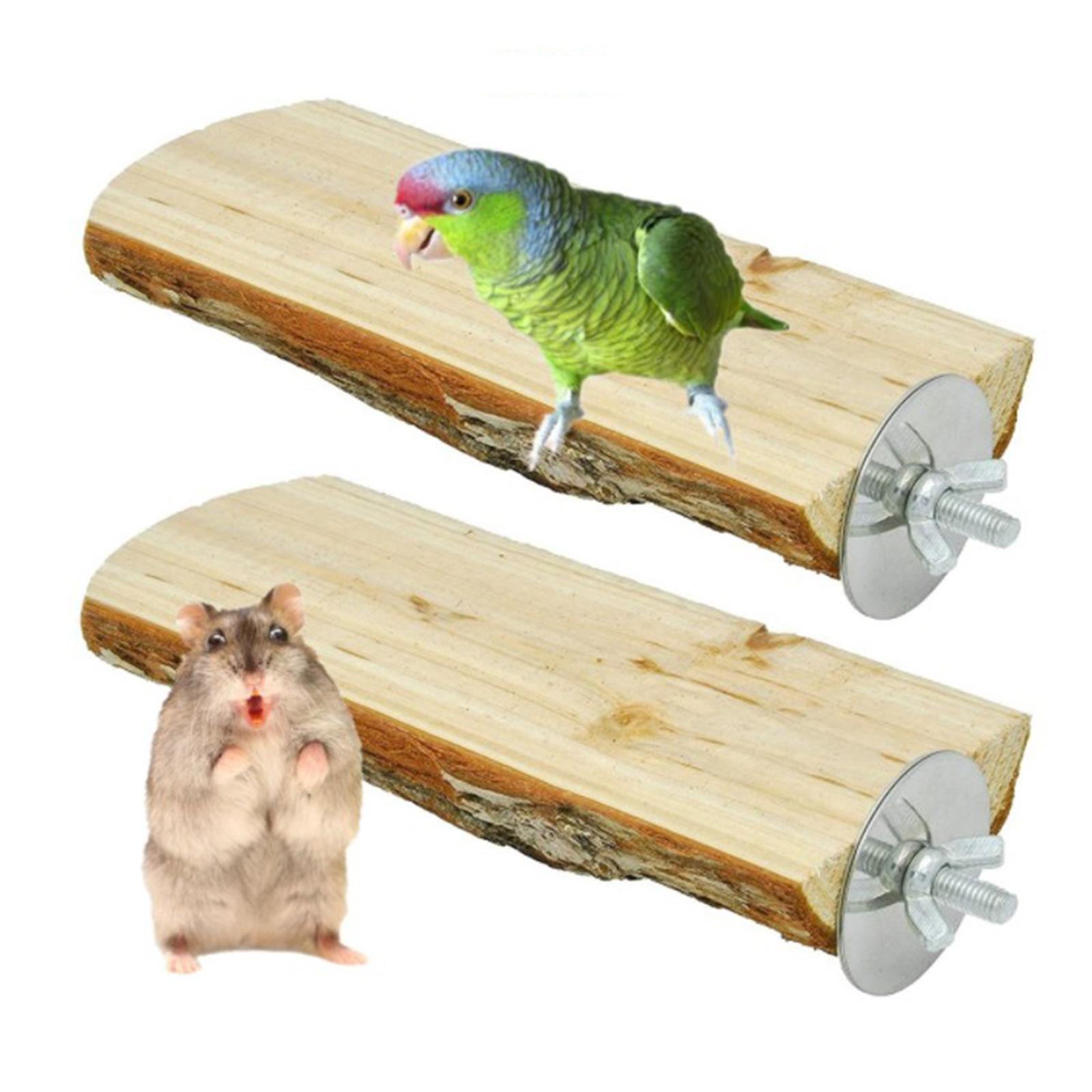 Wood Bird Perch Rest Cage Stand Patform Toy Parrot Branch 5-6cm 18cm