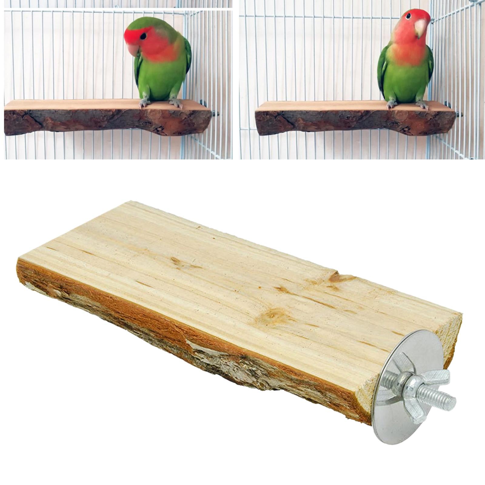 Wood Bird Perch Rest Cage Stand Patform Toy Parrot Branch 5-6cm 18cm