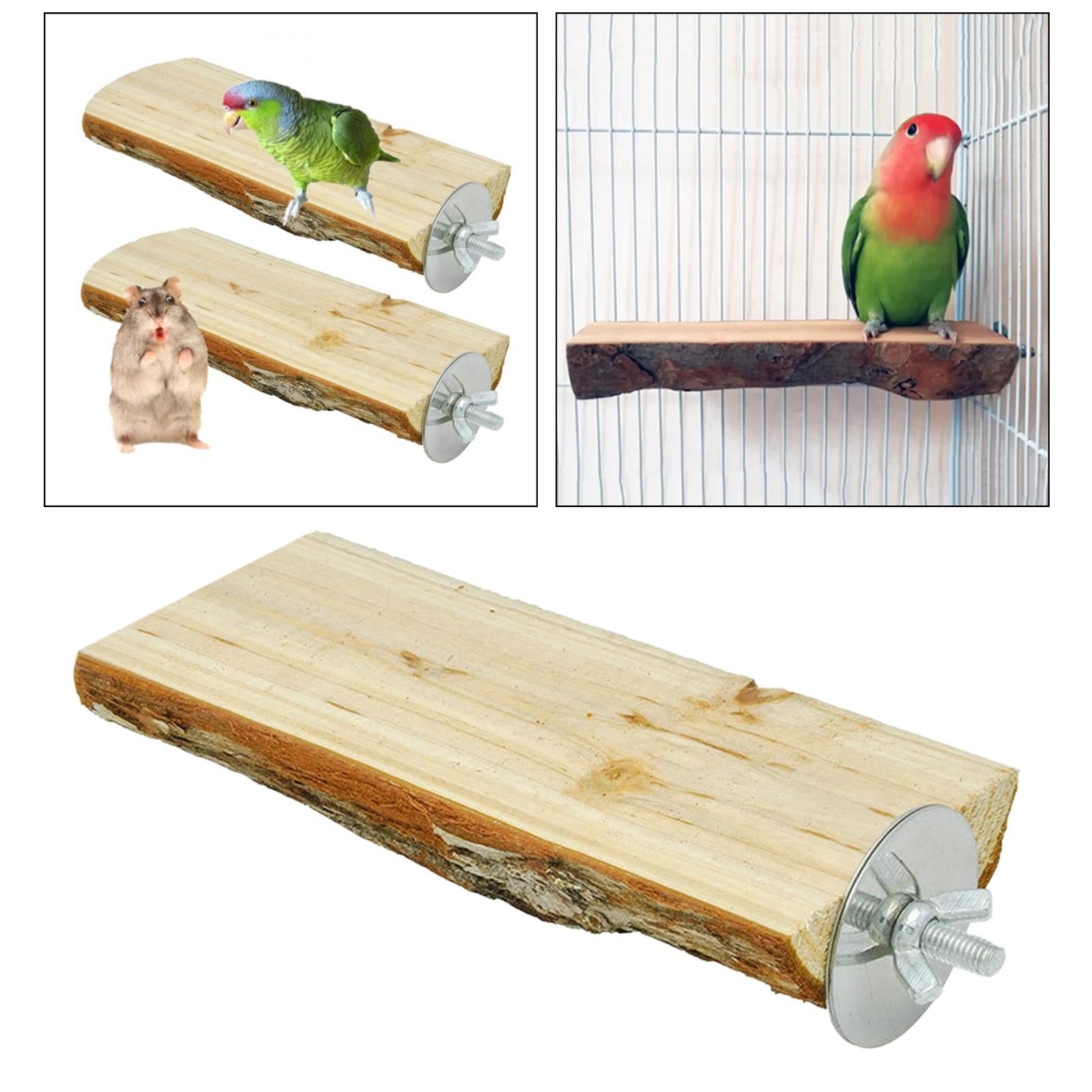 Wood Bird Perch Rest Cage Stand Patform Toy Parrot Branch 6-7cm 18cm