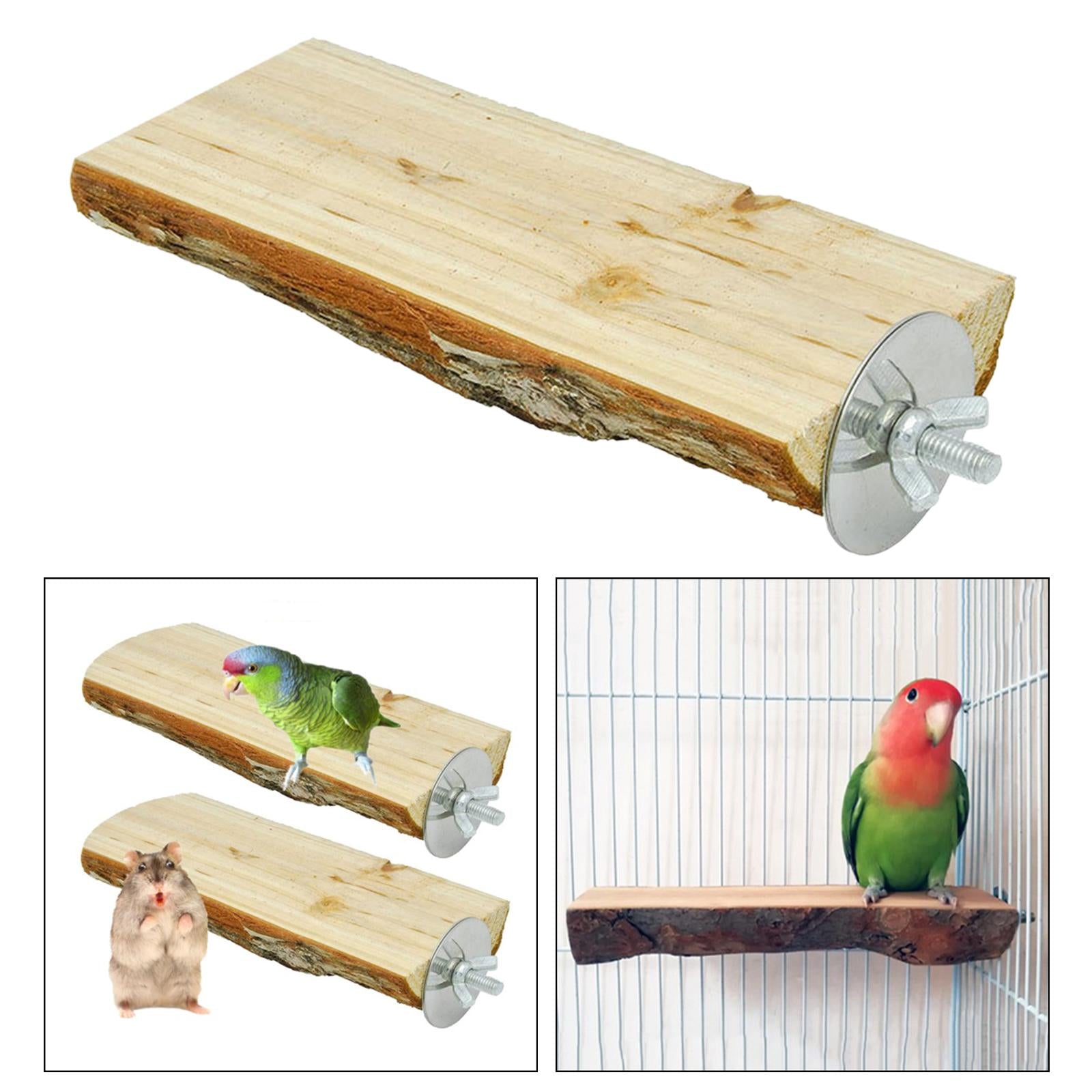 Wood Bird Perch Rest Cage Stand Patform Toy Parrot Branch 6-7cm 18cm