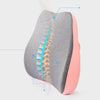 Memory Foam Lumbar Back Support Cushion Pillow for Office Chair Pink