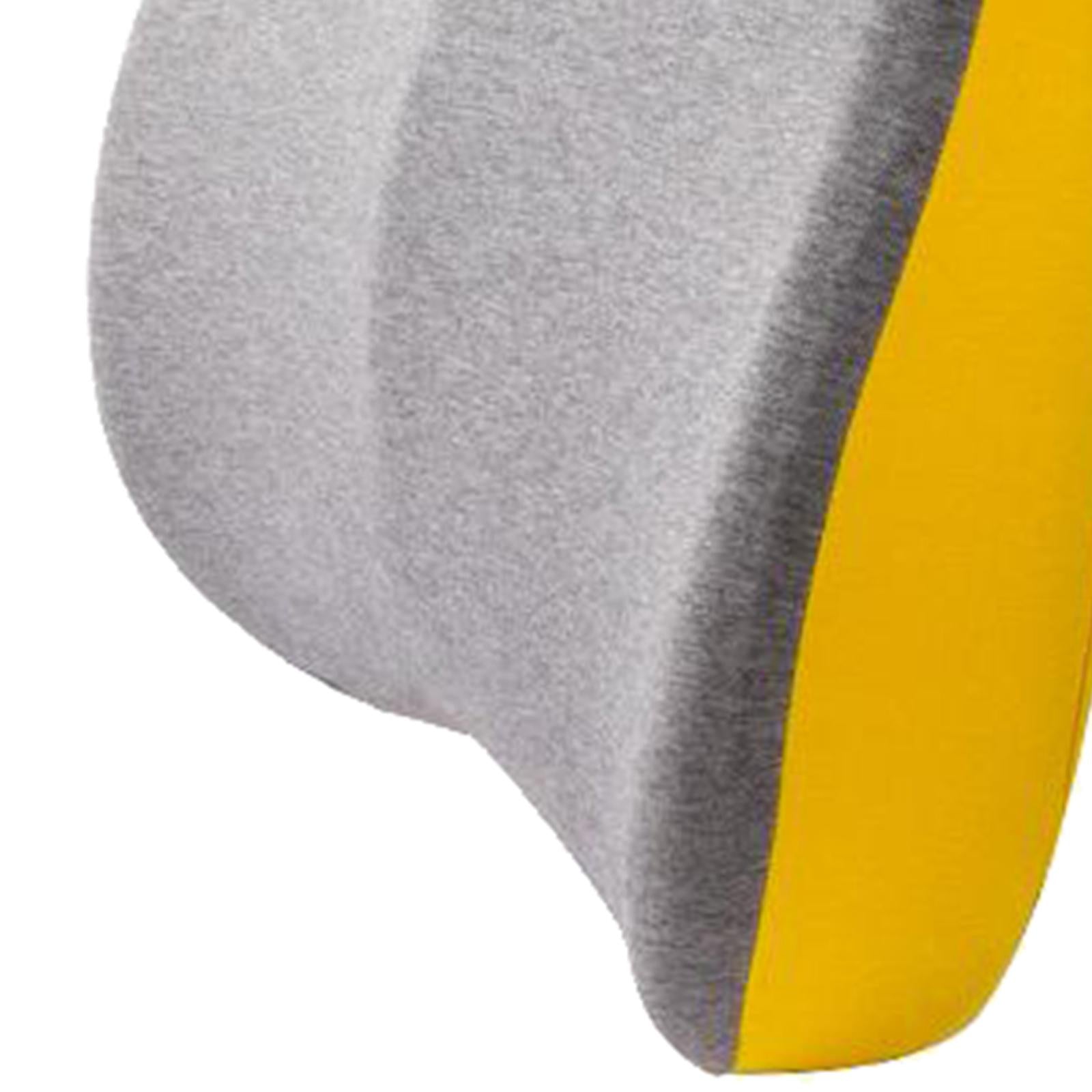 Memory Foam Lumbar Back Support Cushion Pillow for Office Chair Yellow