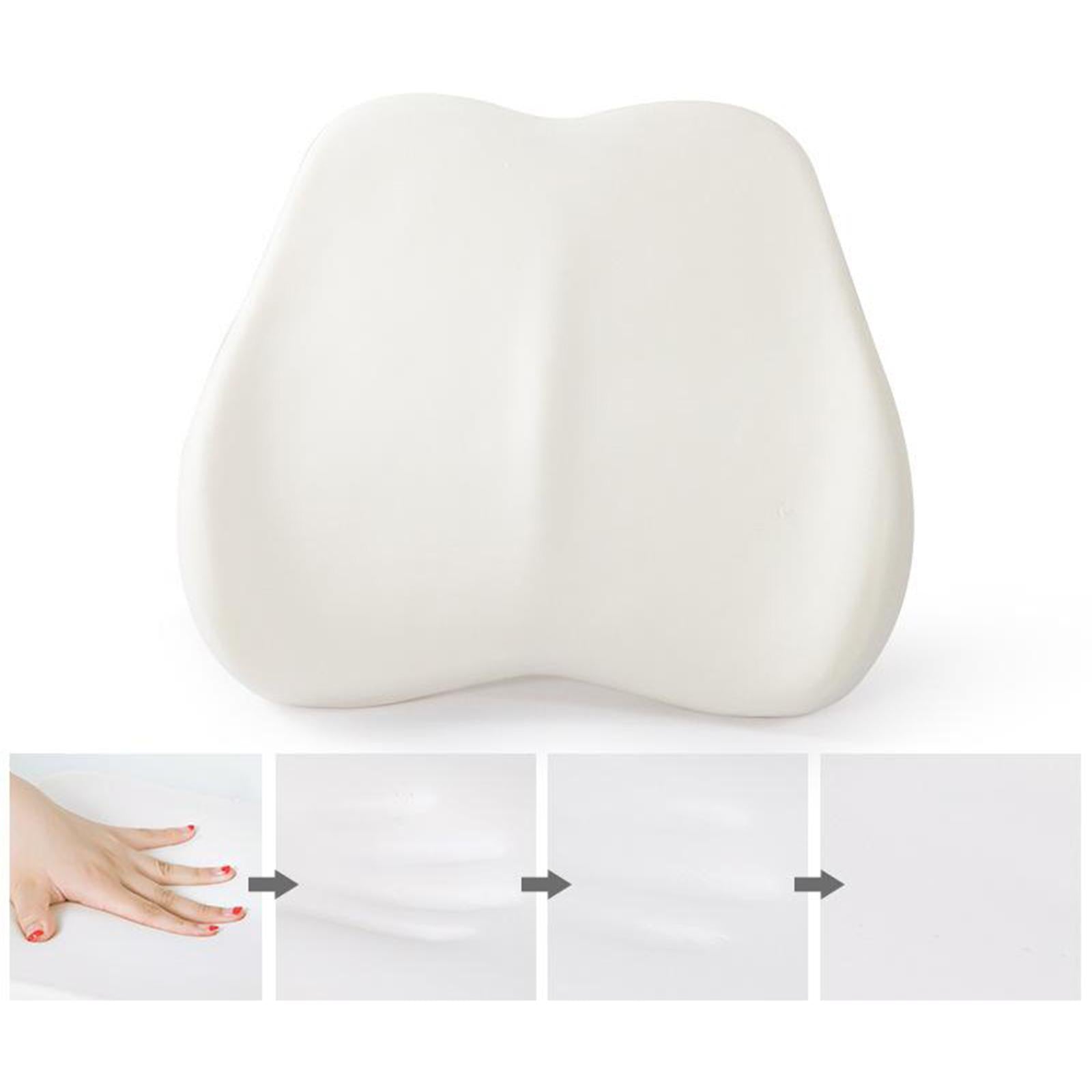 Memory Foam Lumbar Back Support Cushion Pillow for Office Chair Yellow