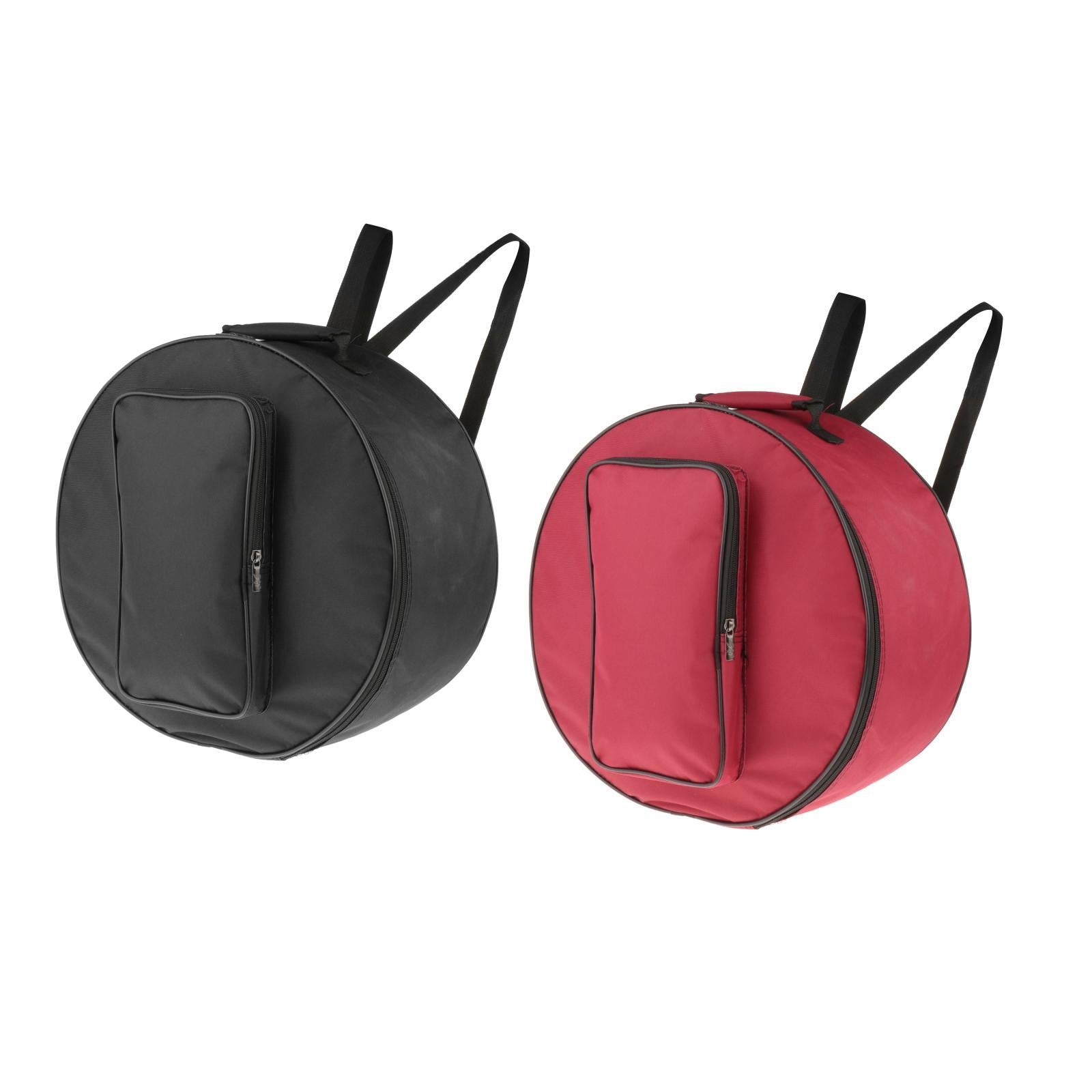 Snare Drum Bag Case Storage Bag with Shoulder Strap Outside Pockets