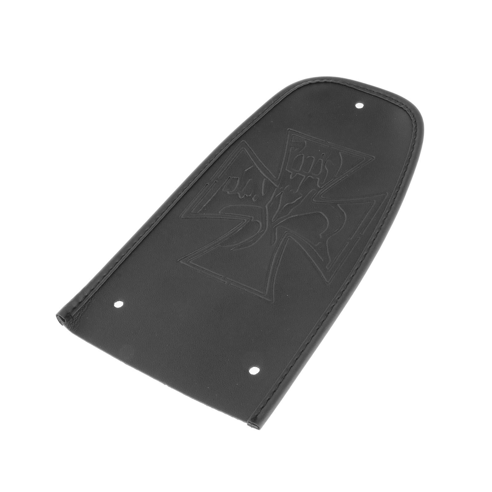 Motorcycle PU Leather Fender Bib Cover Pad for Harley Cross Black