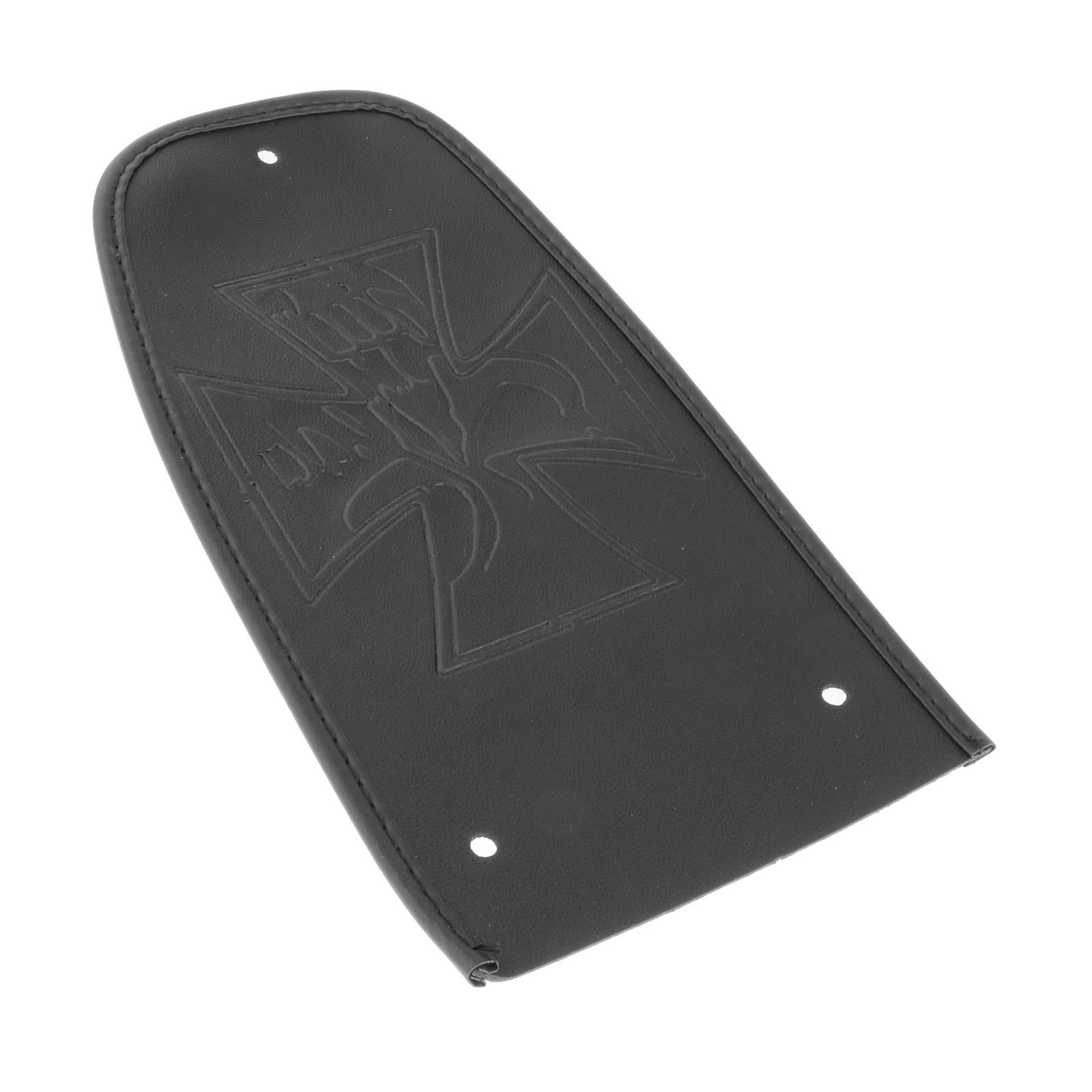 Motorcycle PU Leather Fender Bib Cover Pad for Harley Cross Black