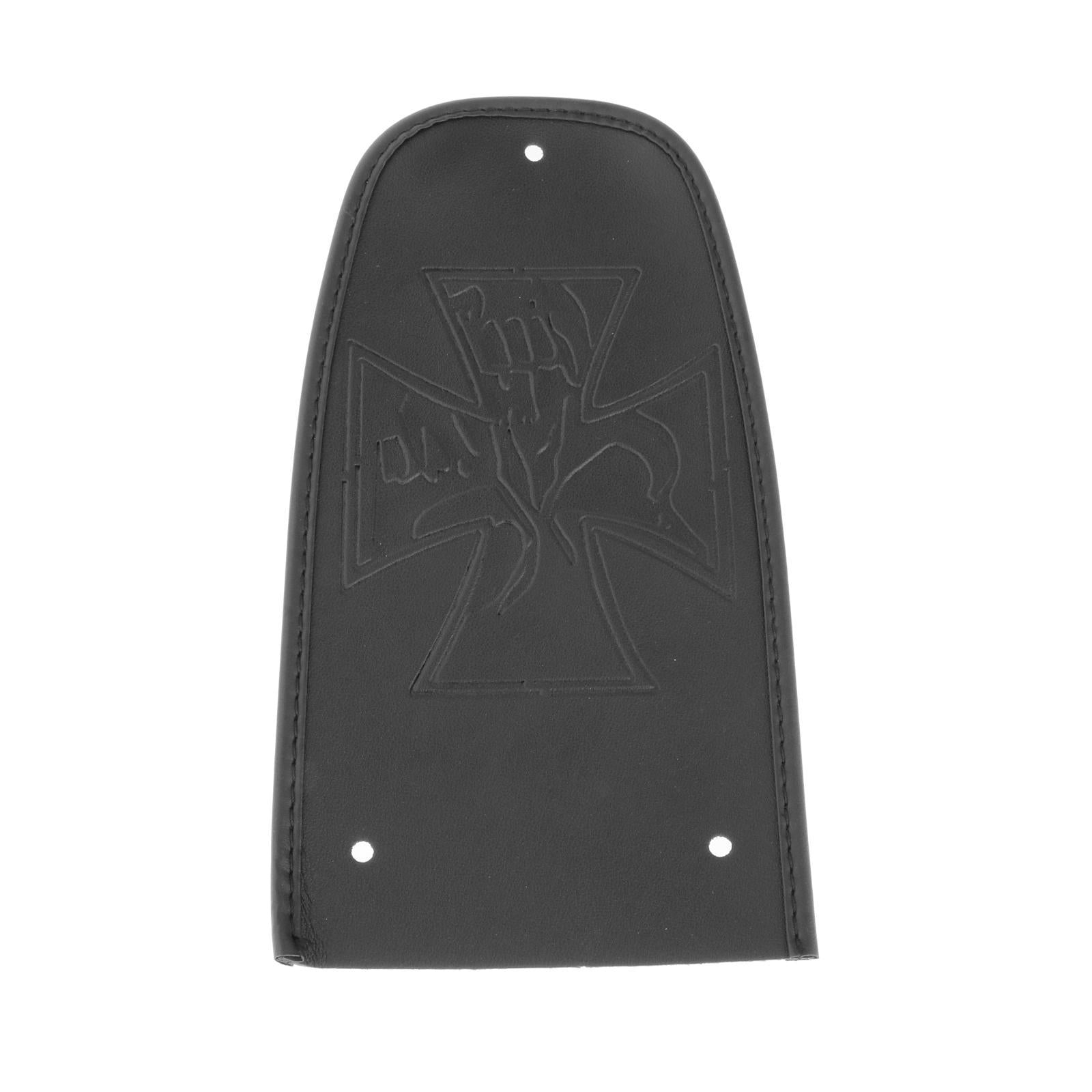 Motorcycle PU Leather Fender Bib Cover Pad for Harley Cross Black