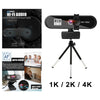 4K Full HD Streaming Webcam Autofocus for Live Broadcast 1k Black