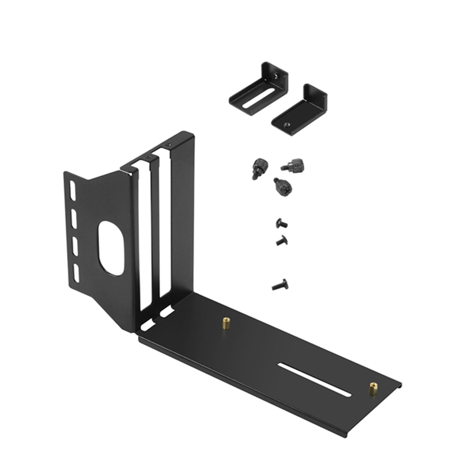 Black PCIe 16X Graphics Card Vertical Bracket Mount GPU Holders Adapter