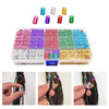 170Pcs Dreadlock Hair Beads Cuff Hair Styling Braid Rings Clip DIY Jewelry