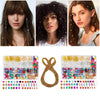 238Pcs Dreadlock Braid Cuffs Beads Rings Hair Decoration Box Package