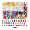 238Pcs Dreadlock Braid Cuffs Beads Rings Hair Decoration Box Package