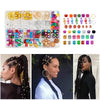 238Pcs Dreadlock Braid Cuffs Beads Rings Hair Decoration Box Package