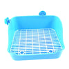 Rabbit Toilet Box Tray Small Pet Potty Trainer Guinea Pig Poop Tray Blue