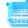 Rabbit Toilet Box Tray Small Pet Potty Trainer Guinea Pig Poop Tray Blue