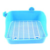 Rabbit Toilet Box Tray Small Pet Potty Trainer Guinea Pig Poop Tray Blue