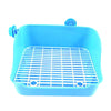 Rabbit Toilet Box Tray Small Pet Potty Trainer Guinea Pig Poop Tray Blue