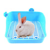 Rabbit Toilet Box Tray Small Pet Potty Trainer Guinea Pig Poop Tray Blue