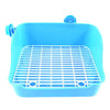 Rabbit Toilet Box Tray Small Pet Potty Trainer Guinea Pig Poop Tray Blue