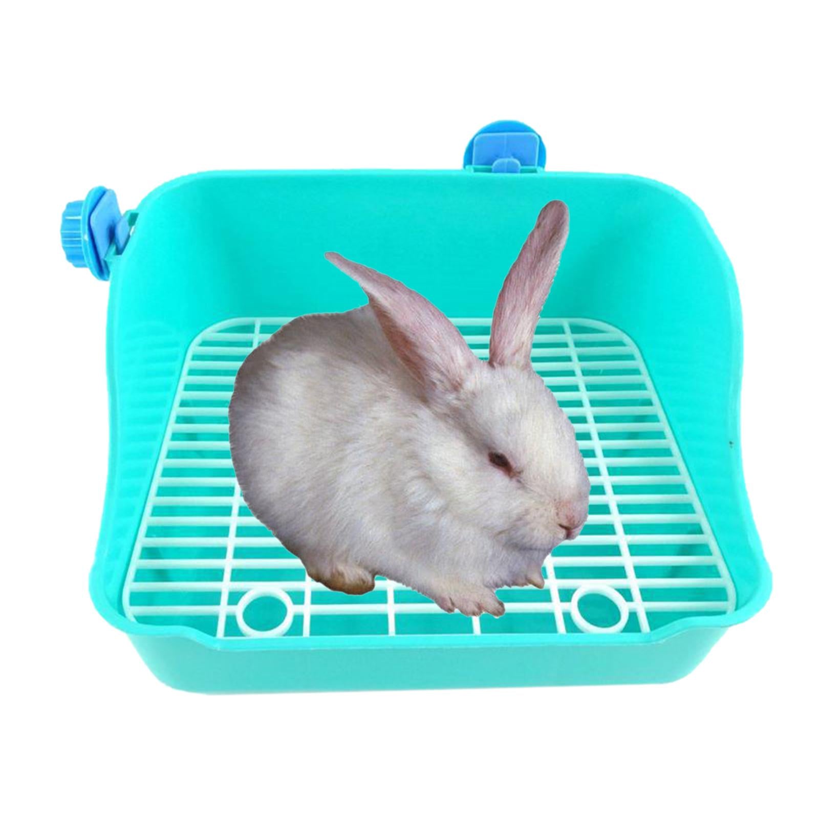 Rabbit Toilet Box Tray Small Pet Potty Trainer Guinea Pig Poop Tray Green