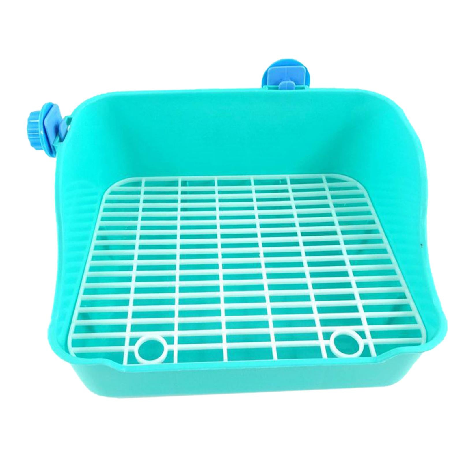 Rabbit Toilet Box Tray Small Pet Potty Trainer Guinea Pig Poop Tray Green