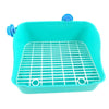 Rabbit Toilet Box Tray Small Pet Potty Trainer Guinea Pig Poop Tray Green