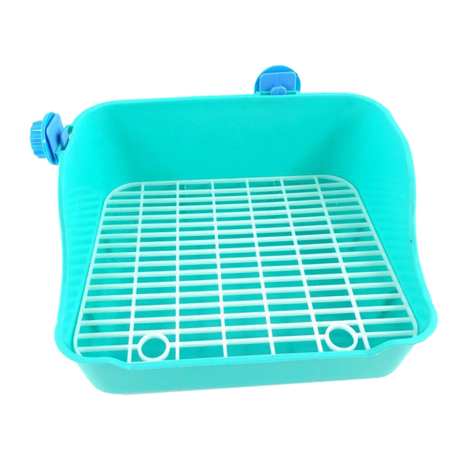 Rabbit Toilet Box Tray Small Pet Potty Trainer Guinea Pig Poop Tray Green