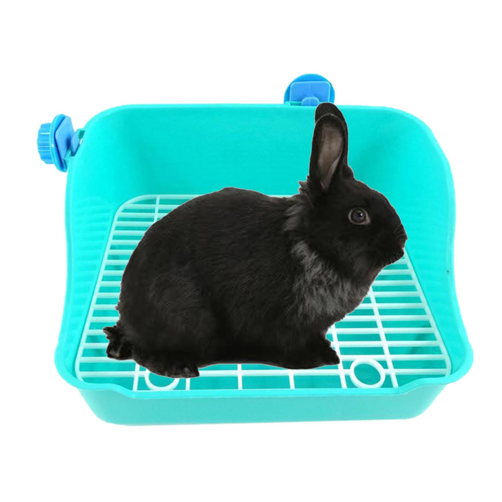 Rabbit Toilet Box Tray Small Pet Potty Trainer Guinea Pig Poop Tray Green