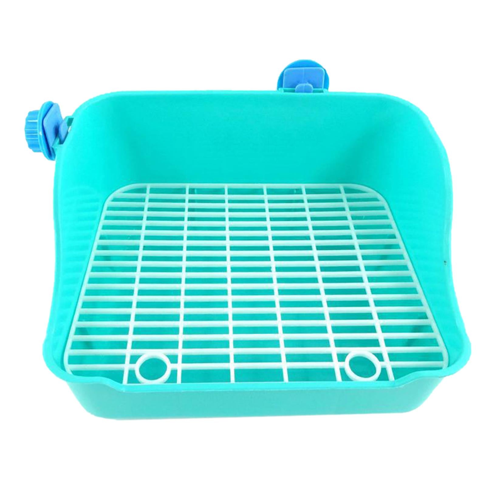 Rabbit Toilet Box Tray Small Pet Potty Trainer Guinea Pig Poop Tray Green