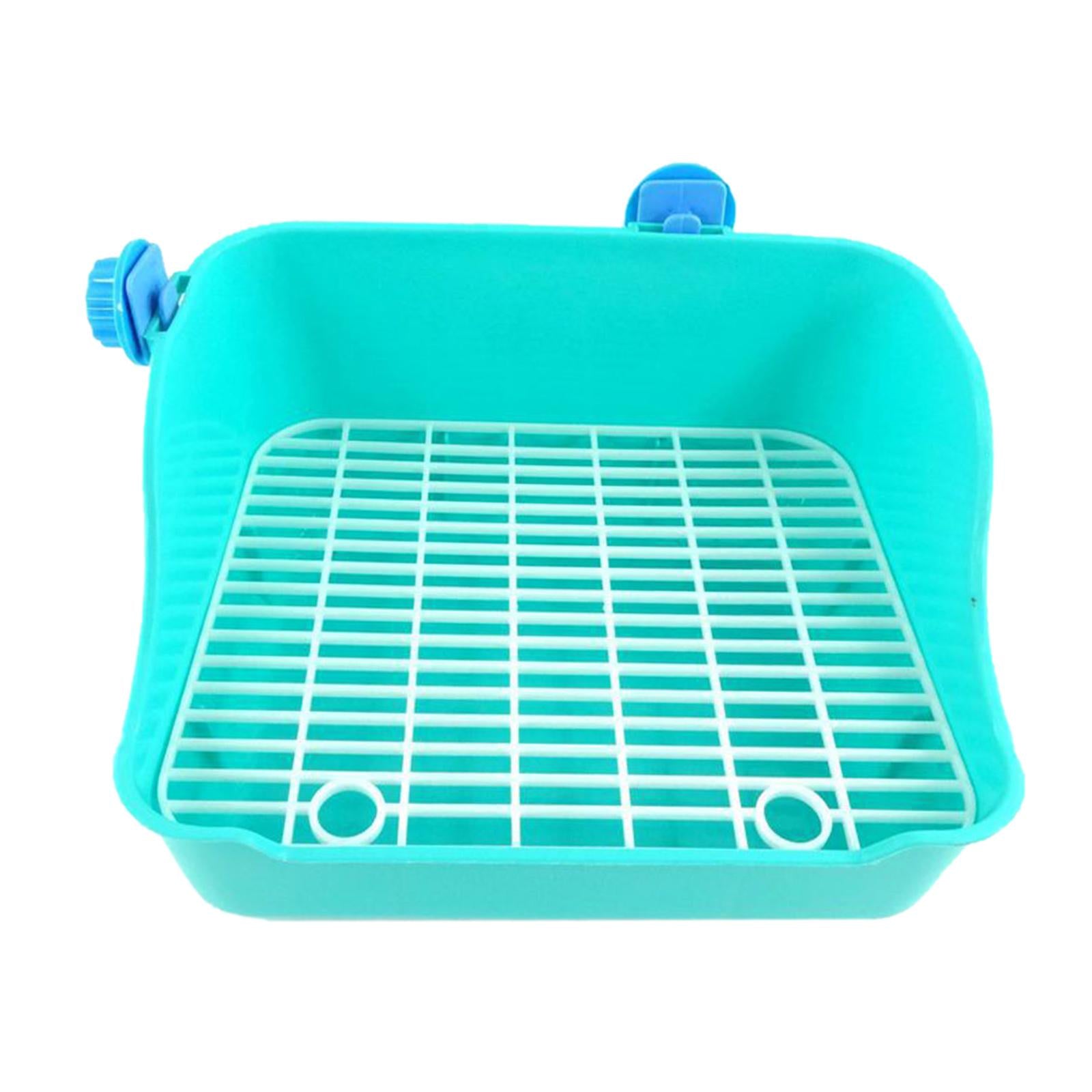 Rabbit Toilet Box Tray Small Pet Potty Trainer Guinea Pig Poop Tray Green