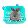 Rabbit Toilet Box Tray Small Pet Potty Trainer Guinea Pig Poop Tray Green